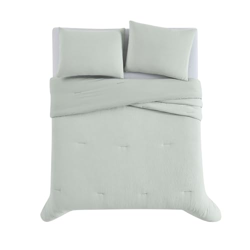 TRULY SOFT Cozy Gauze Comforter Set Grey Polyester 3-Piece Full/Queen Comforter Set, Solid Themed, for Men and Women, Oeko-TEX Certified Confidence by TRULY SOFT - Image 5