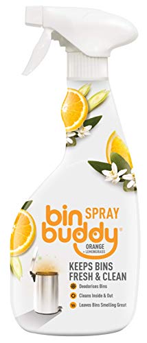 Bin Buddy Bin Freshening Orange & Lemon Grass Spray, 500ml, Kills Germs, Leaves Your Bin Smelling Great, Suitable for Indoor and Outdoor Bins