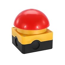 Emergency Stop Push Button Switch,Push Self-Locking,IP65 Waterproof Switch Hand Clap Racket Foot Switch NO/NC Start Contactor 1Piece Mushroom Head Type