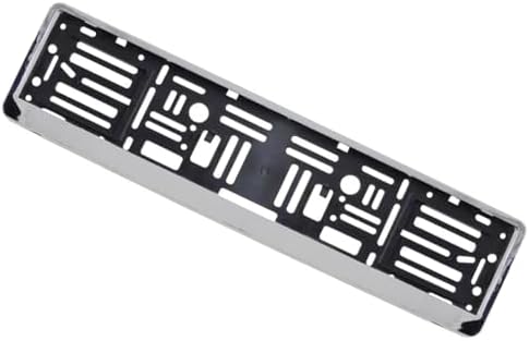 Premium German License Plate Frame Evolution 3 - Black Euro Style With Shock Absorbers