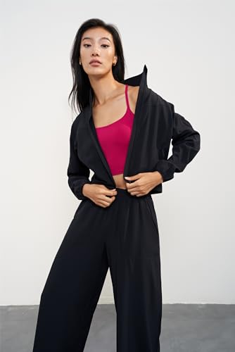 altiland Women's Athletic Running Yoga Track Zip Up Cropped Jackets UPF 50+ Sun Protection Long Sleeve Workout Cooling Shirts2