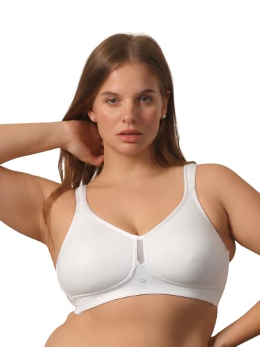 Image of SOIE Women's Full Coverage Minimizer Bra|Non Padded, Non Wired,Nylon Spandex |Broad Cushioned Straps,High Side Coverage & Side Support