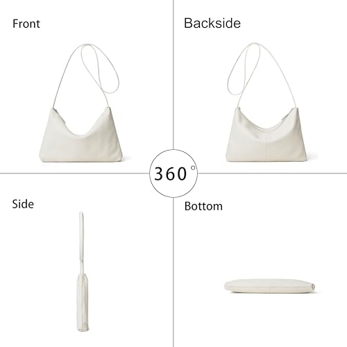 DAILANDO Genuine Leather Shoulder Bag for Women Slim Lightweight Hobo Purse And Casual Tote Handbags4