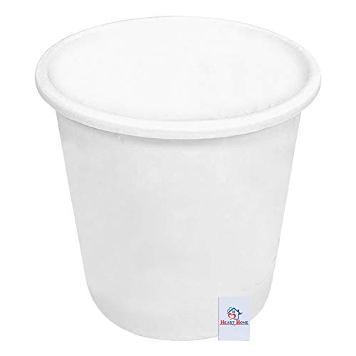 Image of Heart Home Plastic Garbage Waste Dustbin /Recycling Bin for Home, Office, Factory, 5 Liters (White)-HEART11741, Standard