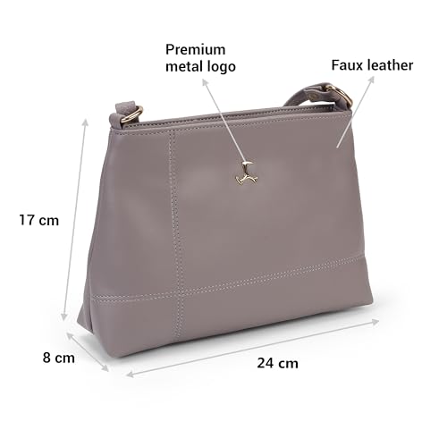 Image of Mochi Women Casual PU Soft Body Zipper closure Solid Sling Bag