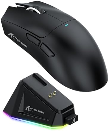 Mouse de Jogo ATTACK SHARK X11 com Base de Carregamento Magnético...