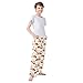 Yuiboo Loose-fit Pjs Trouser Loungewear Fox Illustration Pajamas Long Pants Lounge Indoor Outdoor With 2 Pockets 9-10Y