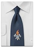 feuerwehr emblem schweiz mit gestickten Emblem Feuerwehr Krawatte dunkelblau vorgebunden Gummizug mit gestickten Emblem von MBS-FIRE®