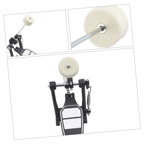 2 piezas de macillos para pedal de bombo con cabezas de fieltro miniatura 4