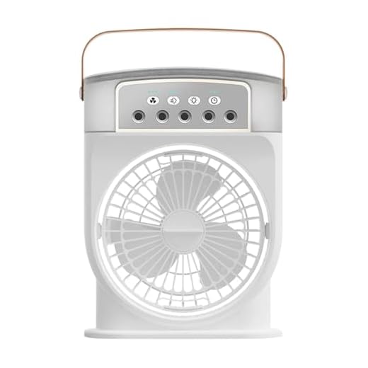 Ventilador Nebulizador, Ventilador Con Agua Y Hielo Portátil, Enfriador De Aire Silencioso Para Dormitorio, Air Cooler Fan, Ventiladores De Mesa USB Con 3 Velocidades, Temporizador Y Luces
