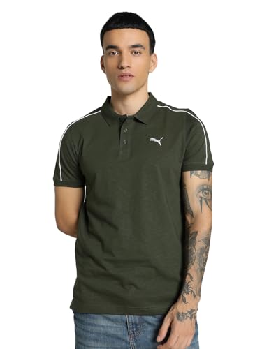 Image of PUMA Cotton Regular Fit Mens Black T-Shirt