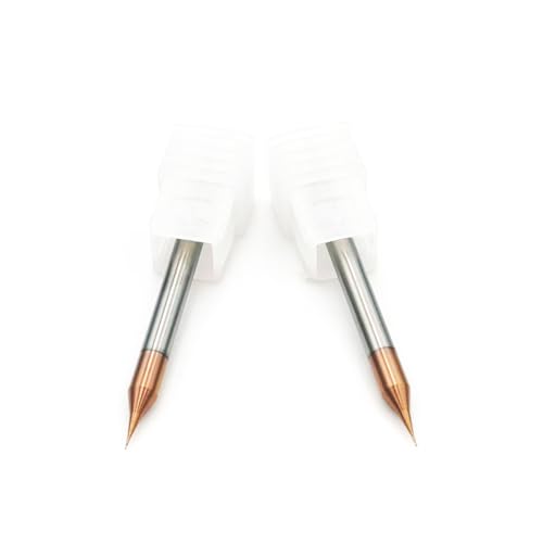 Image of 5pcs /Package HRC60 2Flutes Micro Carbide Flat End Mill Square end Mill CNC Cutting Tools for Metal Shank Diameter 4mm (5pcs, Cutting Diameter 0.3mm)