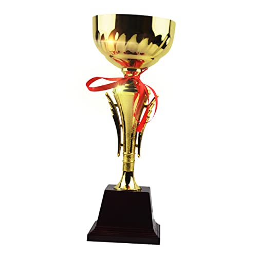 KICHOUSE 1Pc Metal Troféu Copos Troféus Para Adultos Mini Trampolim Troféu Da Escola Primária Redond