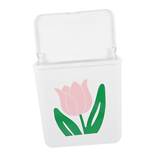 ULTECHNOVO Compost Bin for Counter Trash Compactor Plastic Container Trash Can with Lid Trash Bin with Lid Wall Hanging with Cover Plastic Plastic Containers Kitchen Recycling Bins
