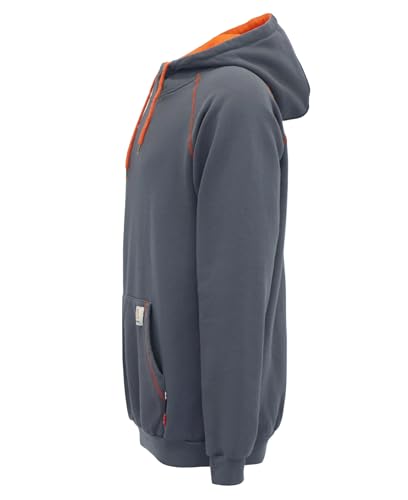 BOCOMAL FR Hoodies 10.5oz Midweight Cottoon Fleece Pullover Flame Resistant Hooded Sweatshirts NFPA21122