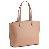 [プラグマ] A4 トートバッグ レディース 軽量 肩掛け 合成皮革 大きめ 合皮 フェイクレザー トートバック きれいめ … (ピンク)