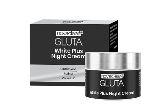 Novaclear Gluta White Plus- Night Cream Glutathione Night Cream for Skin Brightening/Reduce Wrinkle/Flawless Skin/Daily Care/Soft Skin/Natural Glow -50 ml
