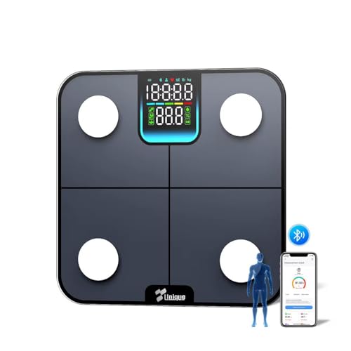balanza inteligente equilibrio del cuerpo cardíaco ITO vidrio eléctrico para pesar la báscula de grasa corporal App gratuita