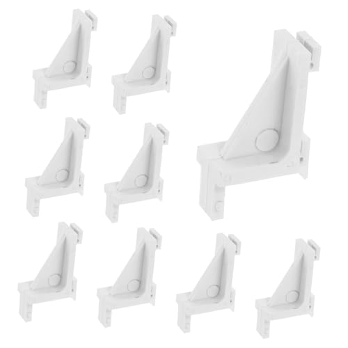 SOIMISS 10 piezas Soporte de Plástico Resistente para Estantes de Congelador Clip Ajustable para Refrigeradores de Accesorio Práctico para Organización Frío