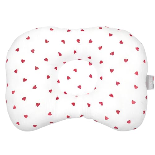 Sevira Kids - Coussin cale-tête Ergonomique en Gaze de Coton, Lovio - 30 cm x 25 cm Made in France