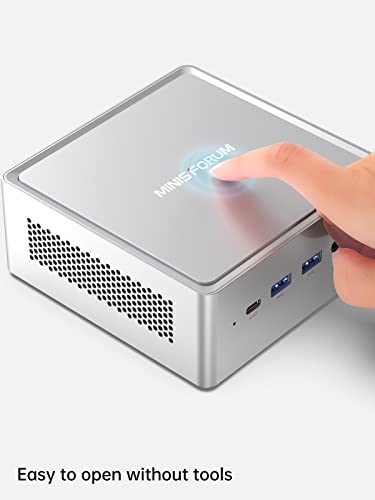 Image of MINISFORUM Mini PC NAB6 Lite Intel Core i5-12600H,12 Cores 16 Threads,up to 4.7GHz 16GB RAM DDR4 500GB PCIe4.0 SSD Dual 2.5 G RJ45 LAN Mini Desktop Computer,2 x HDMI,7 x USB Port,WiFi 6,BT5.2