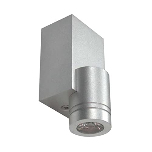 Dayron - Aplique Led Descendente Pared 1W, Interior, Salón, Pasillo y Recibidor, Aluminio, Difusor Cristal, 1W Potencia, Flujo Luminoso 90lm, Led SMD, 120º, Frecuencia 50 Hz, IP20, Color Cromo