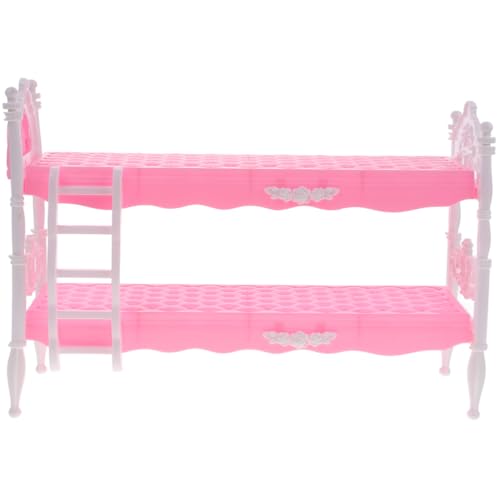 ifundom Miniatur-Bett Jungen Und Mädchen Puppenhaus Spielzeug Sammler Puppen Möbel 30cm Doppelbett Set