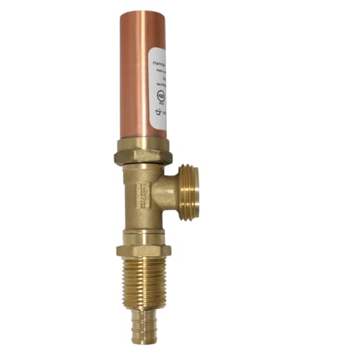 XFITTING Premium Washing Machine Outlet Stop Valve with Hammer Arrestor, 1/2 Inch Pex x 3/4 Inch MHT, Red Handle, Pex B Crimp Version, Pack of 5 by XFITTING - Used condition - Image 4