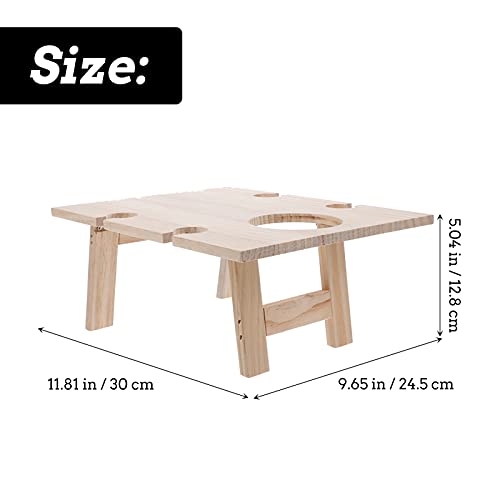 Table bois pliante Yardwe en bois véritable : robustesse et compacité carrée