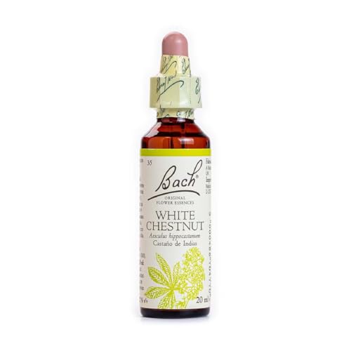 Bach - Flor de Bach White Chestnut, Complemento Alimenticio, con Extracto de Flores de Castaño de Indias, Uva de Alc 27% Vol, Ayuda a Gestionar el Sentimiento de Serenidad - 20 ml