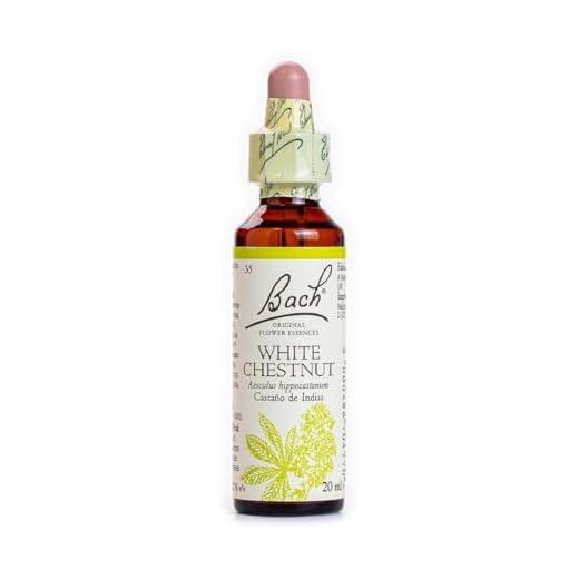 Bach - Flor de Bach White Chestnut, Complemento Alimenticio, con Extracto de Flores de Castaño de Indias, Uva de Alc 27% Vol, Ayuda a Gestionar el Sentimiento de Serenidad - 20 ml