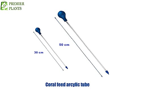 Image of PREMIER PLANTS Aquarium Coral Feeder Pack Of 2|Aquarium Acrylic Coral Feeder Long Tube Liquid Fertilizer For Marine Fish /Coral,?50 cm,H 3 cm,W 3 cm