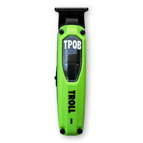 Tpob Troll Professional Barber Trimmer Hair Clippers For Men, Professional Hair Trimmer Zero Gapped T-Blade Trimmer Cordless Rechargeable Edgers Clippers Electric Hair Finishing Tools Shaver #TOP2