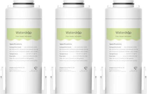 Waterdrop EDFC Water Filter Replacement for EDC01/ED01/ED02/ED04, 3 Pack