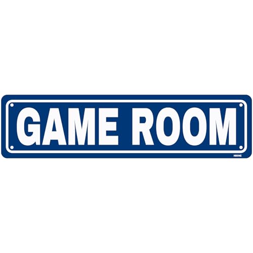 HBXNZ Game Room Sign Game Decor Metal Tin Signs Street Door Sign for Cafes Bar Pub Beer Club Wall Home Decor Gift 16X4 Inches