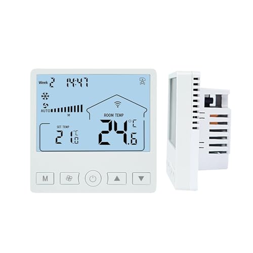 Termostato Programable Para Casa, Termostato Doméstico, Controlador de Temperatura con Pantalla LCD Preciso y Eficiente Energético para Hogar y Múltiples Espacios