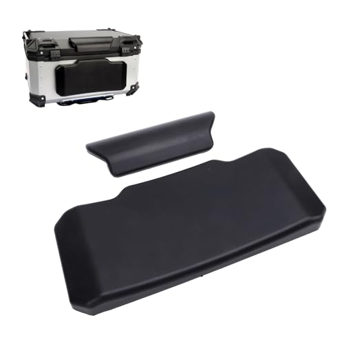Yanmis Motorrad Top -Hülle Rückenlehne, Universal Motorcycle Back Polster Top Box Trunk -Kissen für 80L 85L 100L Top Box mit Weichem PU -Leder -Support Selbstklebstoff