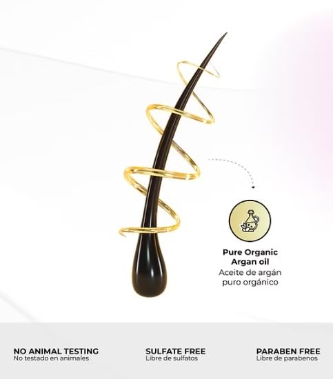 Kashia Beauty Argan Silk The Hair Joy 2 oz – Leave-In Treatment with 100% Pure Organic Argan Oil – Thermal Protector Anti-Frizz & Shine Enhancer – Lightweight Formula for All Hair Types