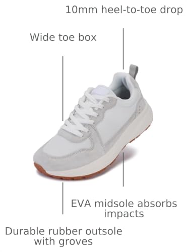Image of BRONAX Women Wide Toe Box Athletic Casual Shoes Classic Design Sneakers S75 | Wide Width, Comfortable, Breathable, Suede Mesh Upper, Rubber Outsole, Non Slip, Footwear, Road Running, Tennis, Walking