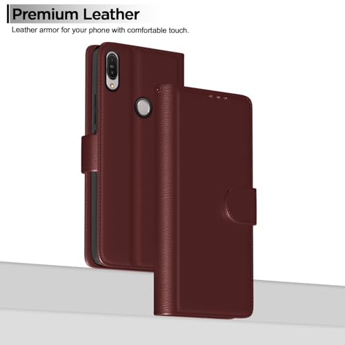 Image of Pikkme Asus Max Pro M1 Flip Cover Card Holder Wallet Stand Shock Proof Magnetic Closure 360 Degree Complete Protection Flip Case for ASUS Zenfone Max Pro M1 Brown