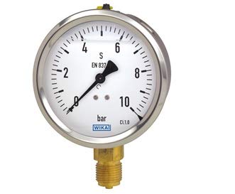 WIKA 213.53 PRESSURE GAUGE, 63MM, GLYCERINE FILLED 0-16 KG/CM2 WITH PSI READING, BOTTOM MOUNTING (onlinehydraulicshop.com)-picture-42