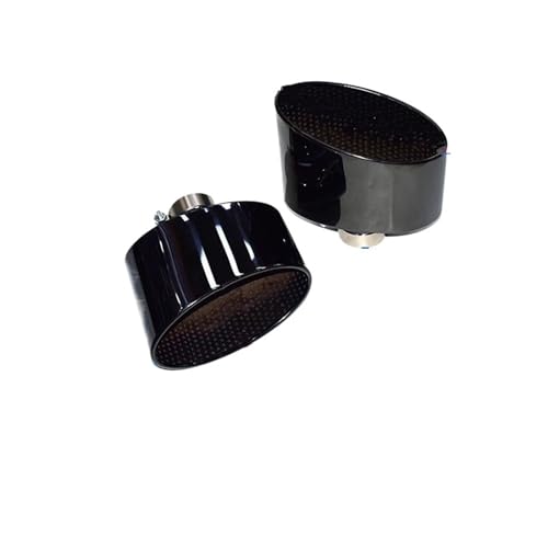 車 エキパイ A6用 A7 C8用 2019-2024 排気管改造 RS6 RS7 ステンレススチール ブラック 大口径 ユニバーサルマフラー テールチップ(Black B)