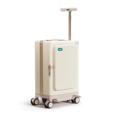 UBNI Electric Rideable Suitcase, 20-Inch Carry-On Luggage, Softglow Apricot