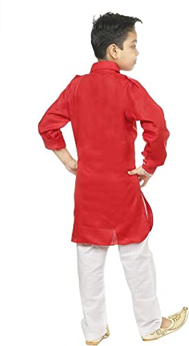 Image of HRR Boys Pathani Suit in 100% Cotton (Kurta + Pyjamas)