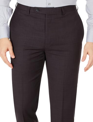 Calvin Klein Mens Jayden Wool Blend Skinny Fit Suit Pants Brown 34/324