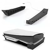 旧版PS5本体横置き収納スタンド Tomistan【４つのUSBポート付き】放熱改善 地震対策 転倒防止 傷付き防止、本体をもっと安心に収納 PS5 アクセサリー 収納スタンド PS5の通常版とデジタル版両対応 (ブラック)