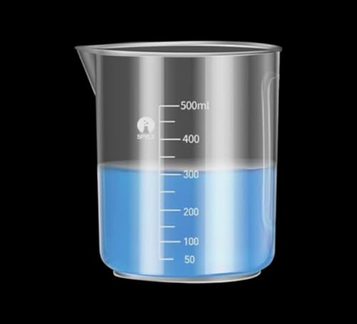 Image of 500ml Plastic Measuring Cups Graduated Epoxy Resin Mixing Cups, Small Beaker, Plastic Measuring Cup for Epoxy Resin, Paint, Art Craft, Soap Candle Tumbler Making (1, 500ml)