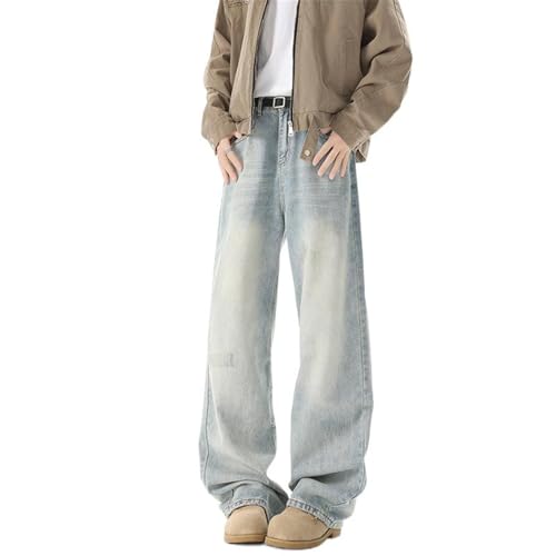 Men's Jeans Summer Korean Vintage Casual Commuter Pants