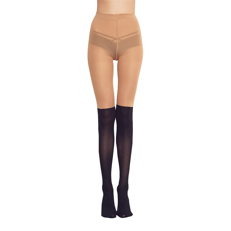 Image of Sahabowi Women Sheer Tights, High Waist Pantyhose, Vintage Control Top Stockings(Patterns Colourful), Pantyhose5