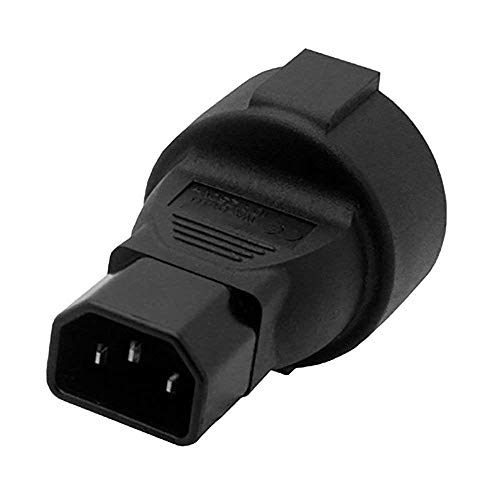 ACA1018 Europe CEE7/7 Schuko to IEC C14 Plug Adapter to Convert European Power Cords to The IEC C13 Cord Standard.